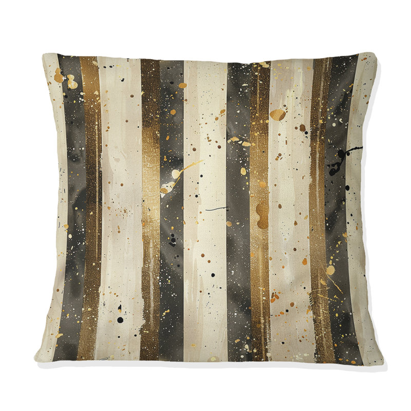 Coussin décoratif Glam Sparkling Stripes III - Glam, H 16 po x l 16 po