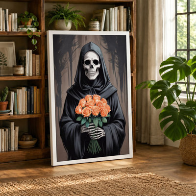 Death's Roses Dark - Wrapped Canvas