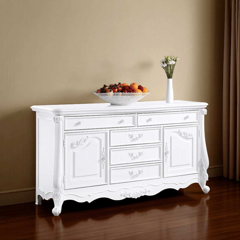 Commode large avec 6 tiroirs et 2 portes Maver