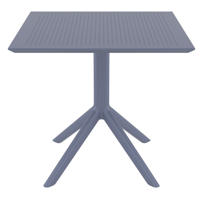 Farrah Square Patio Dining Table, Dark Gray, 29.5" H x 31.5" W x 31.5" D, No