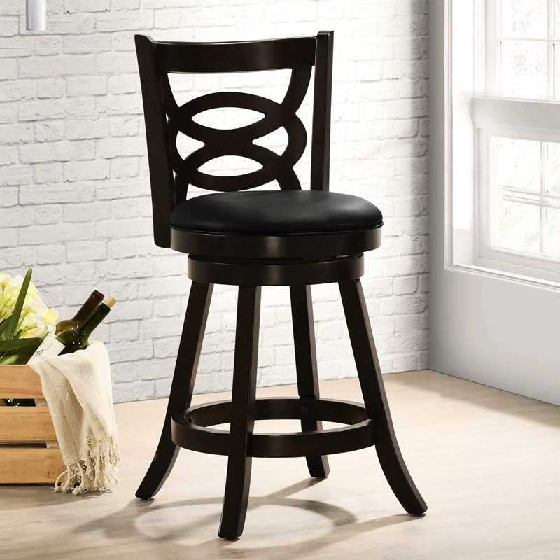 2 tabourets de comptoir - Design pivotant, noir, coloré, pour la cuisine et la salle à manger en cappuccino et chaises hautes, choix de sièges relaxants, style moderne, tissu