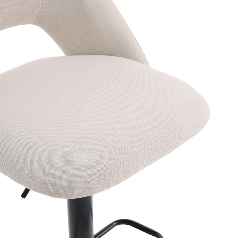 Galina Upholstered Adjustable Height Bar Stool