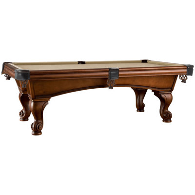 Table de billard American Heritage Camden - finition riche avec pattes décoratives à griffes, poches en cuir et surface en ardoise certifiée