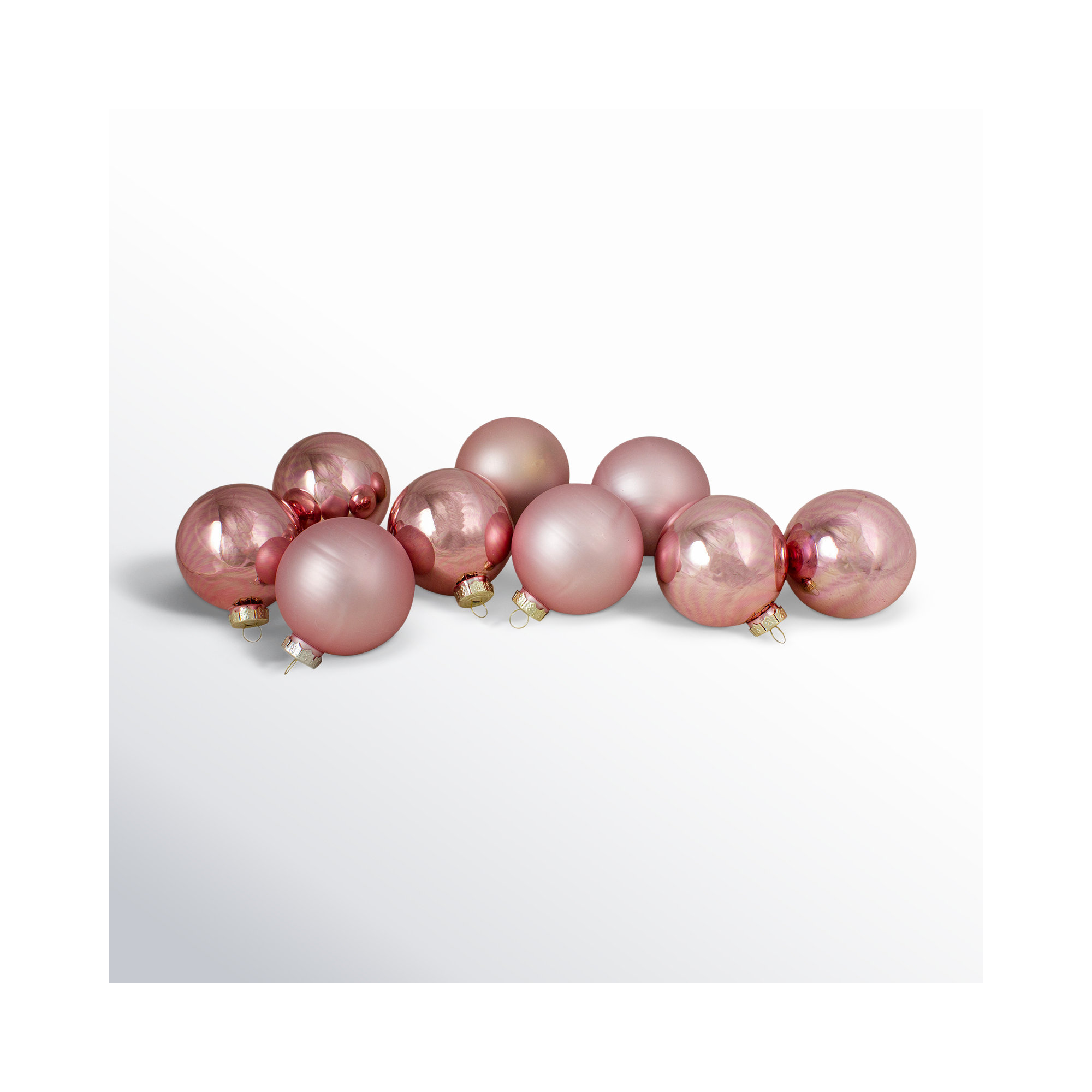 Glass Christmas Ball Ornament, Pink