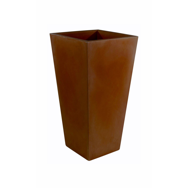 Cono Resin Pot Planter, 39.25" H x 13.75" W x 13.75" D, Bronze