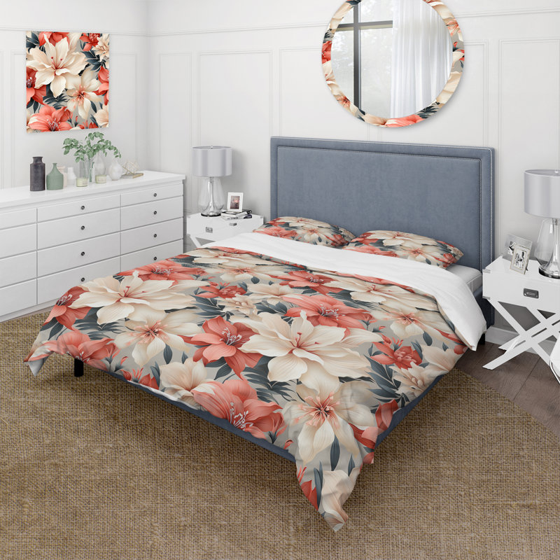 Ensemble de housse de couette Tropical Whisper, Housse de couette pour très grand lit et 2 très