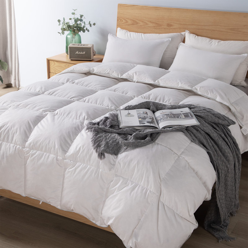 Édredon en coton standard Jenele, Édredon grand, Blanc