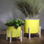 Pot de fleurs d'extérieur en céramique brillante sur support pour décoration intérieure - Pot de fleurs moderne et contemporain pour le salon ou le patio - Jaune-1188667233-1188667232