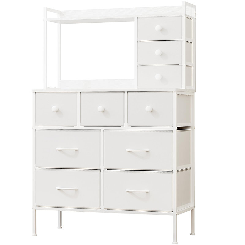 80cm W 10 - Drawer Chest of Drawers, White