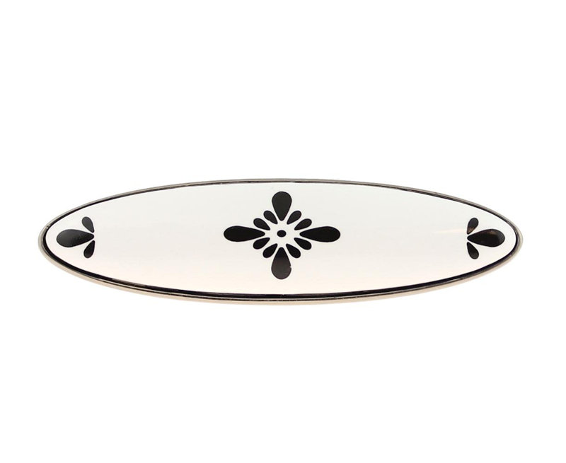 4" Step Edge Pull Heirloom Silver