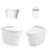 Smart Toilet with Heated Seat, Auto Flush & Dual Flush, Foot Sensor, Night Light