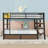 Metal Bunk Bed with Built-in Outlet and Extensive Storage-577917338