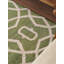 Vert | Tapis d'intérieur beige géométrique en laine noué à la main-194105605