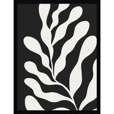 Retro Matisse Inspired Abstract Botanical 3 Black