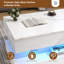 Table basse à plateau relevable de 47,3 po avec lumières DEL RVB APP, station de charge USB et CA, table de rangement haute brillance réglable en hauteur pouvant supporter 180 lb-643808561-662380733