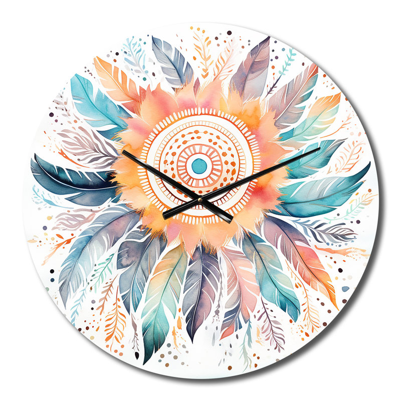Horloge murale pastel Boho Dreamcather, Petit
