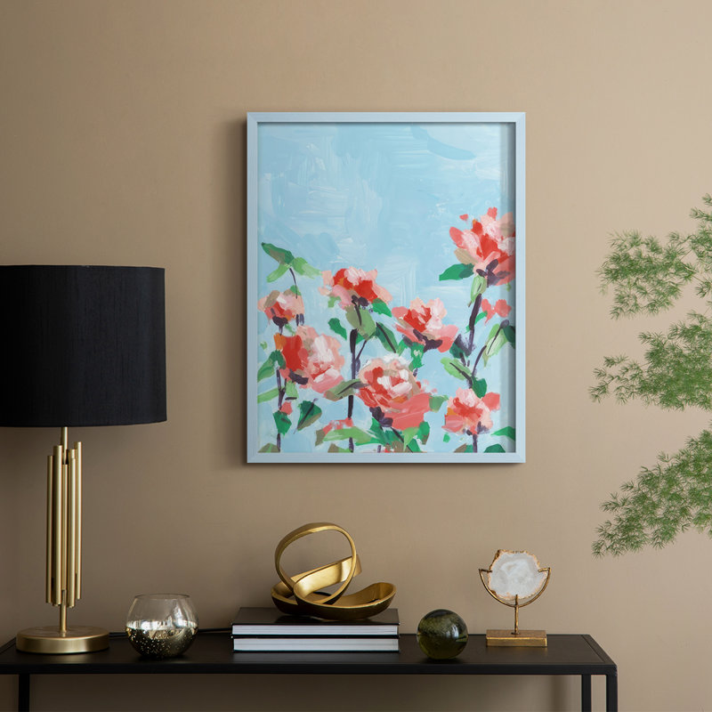 «Rose Garden Sky II», reproduction encadrée - bois massif, H 11 po x l 9 po, Bleu