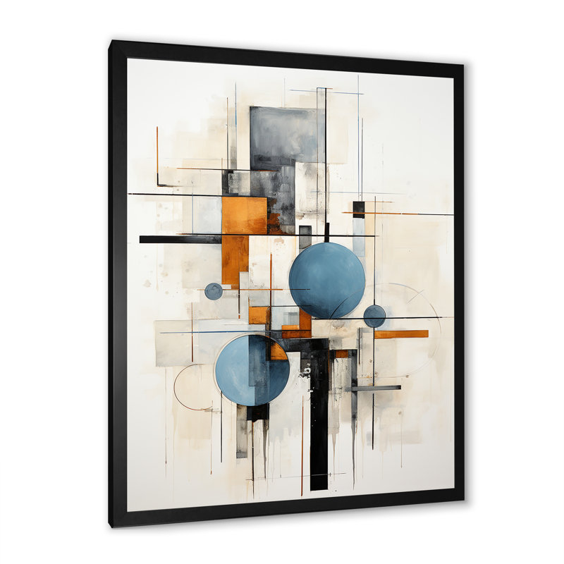 «Isabellah Beige Blue Suprematism Harmonic Intersections II», reproduction sur toile, H 20 po x l 12 po x P 1 po