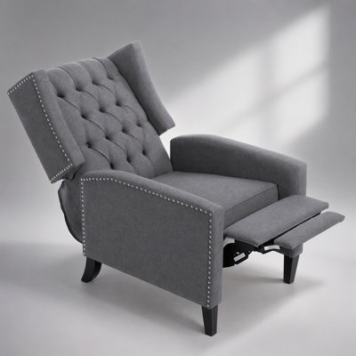 Fauteuil inclinable manuel à oreilles de 69 cm de large avec rembourrage confortable et tissu durable pour une détente optimale