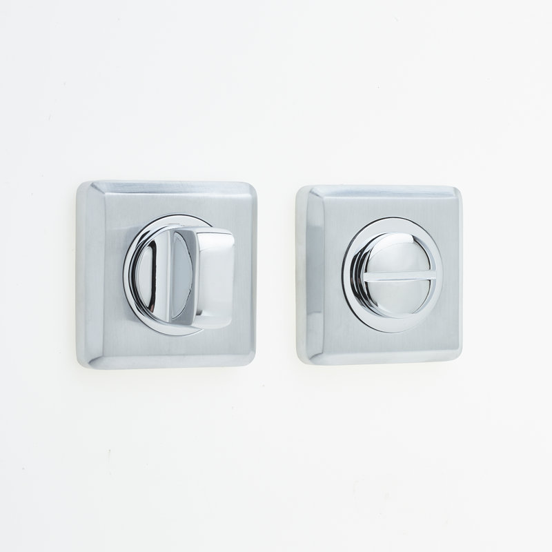 Chamfered Turn Door Accessory, Polished Chrome/Satin Chrome