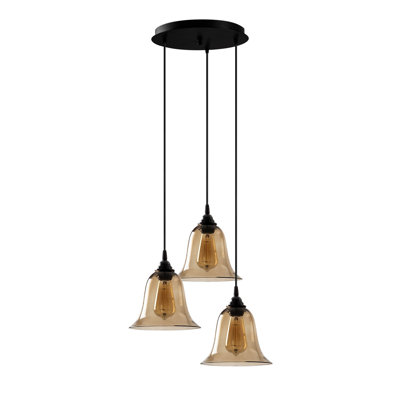 3 - Light Black Cluster Pendant