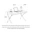 Bureau moderne en noyer avec pieds croisés en acier inoxydable-710565314-710565326