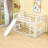 Euretta Twin Over Twin Bunk Bed,Wood Bunk Bed with Slide and Ladder-457947951