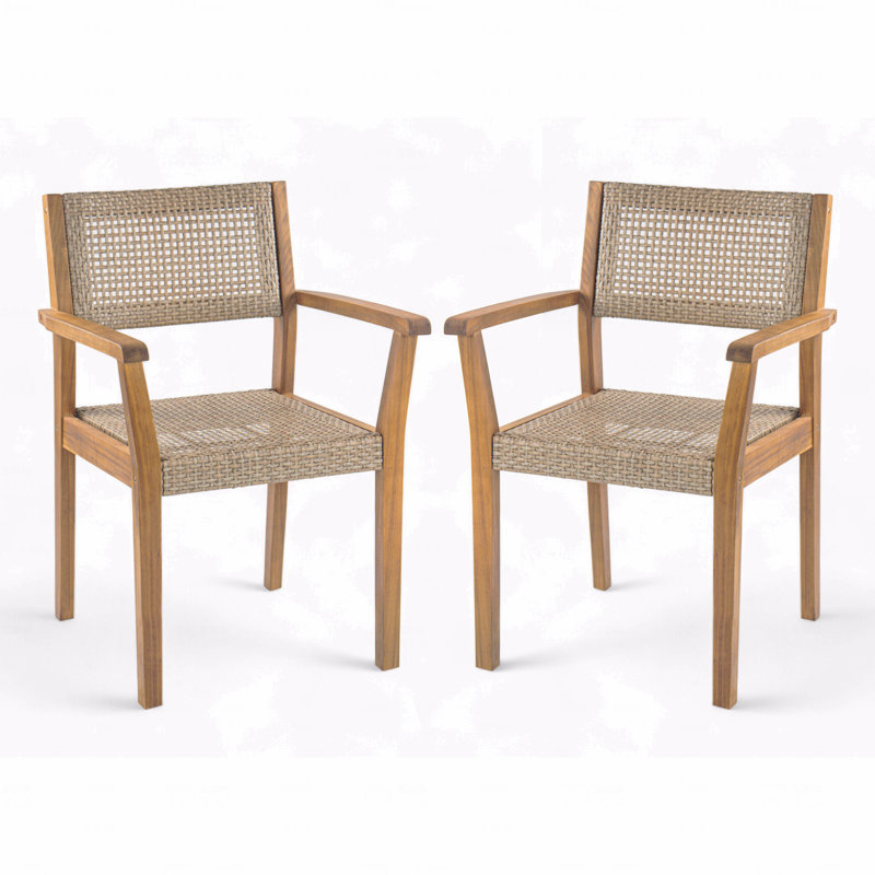Set Of 2 Outdoor Patio Dining Chair