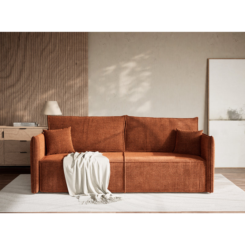 3 Seater Reclining Sofa, Copper Polyester/Chenille