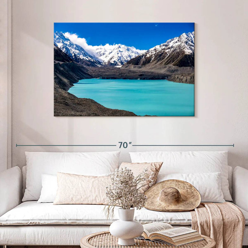 Bleu Nicci, lac Tasman, H 30 po x l 45 po