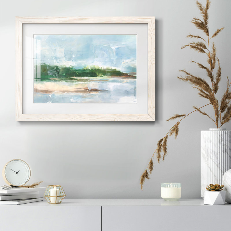 Tropical Shore II Framed On Paper Print, Blanc