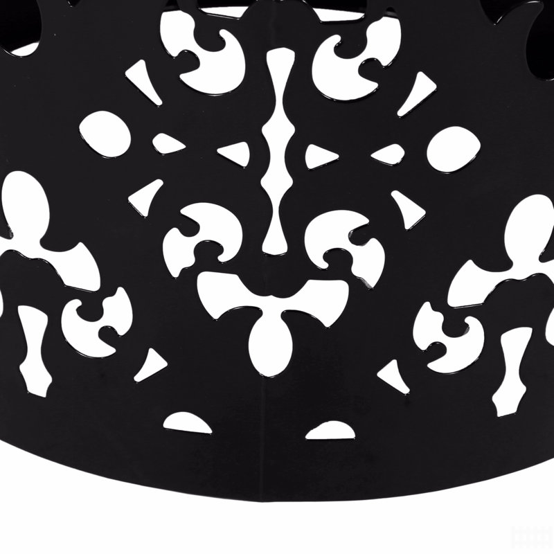 Outdoor Metal End Table, Black