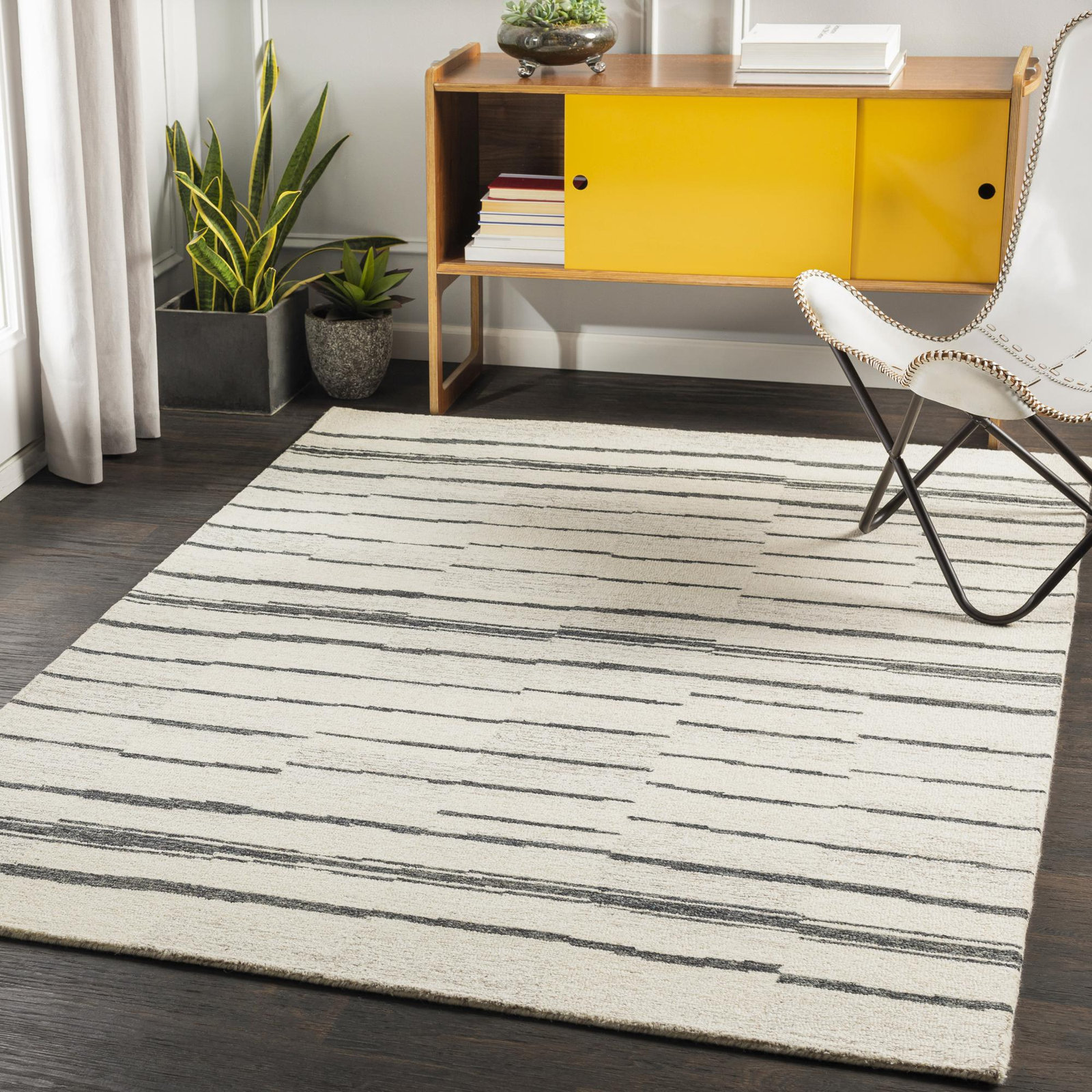 Rune Hand-Tufted Striped Rug, Rectangle 12' x 18'