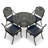 Newton 4 - Person Patio Dining Set with Round Table , Cushions Included-129911032