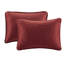 Grand lit réversible rouge pour grand lit - Breloque matelassée en coton prélavé Paix surdimensionnée pour un drapé idéal 2 taies décoratives incluses