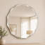 Miroir de salle de bain rond sans cadre à facettes, en verre trempé et à bords biseautés-1068470578