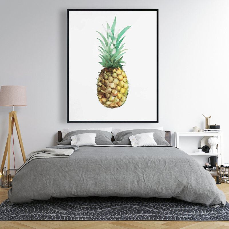 Watercolor Pineapple Print On Canvas