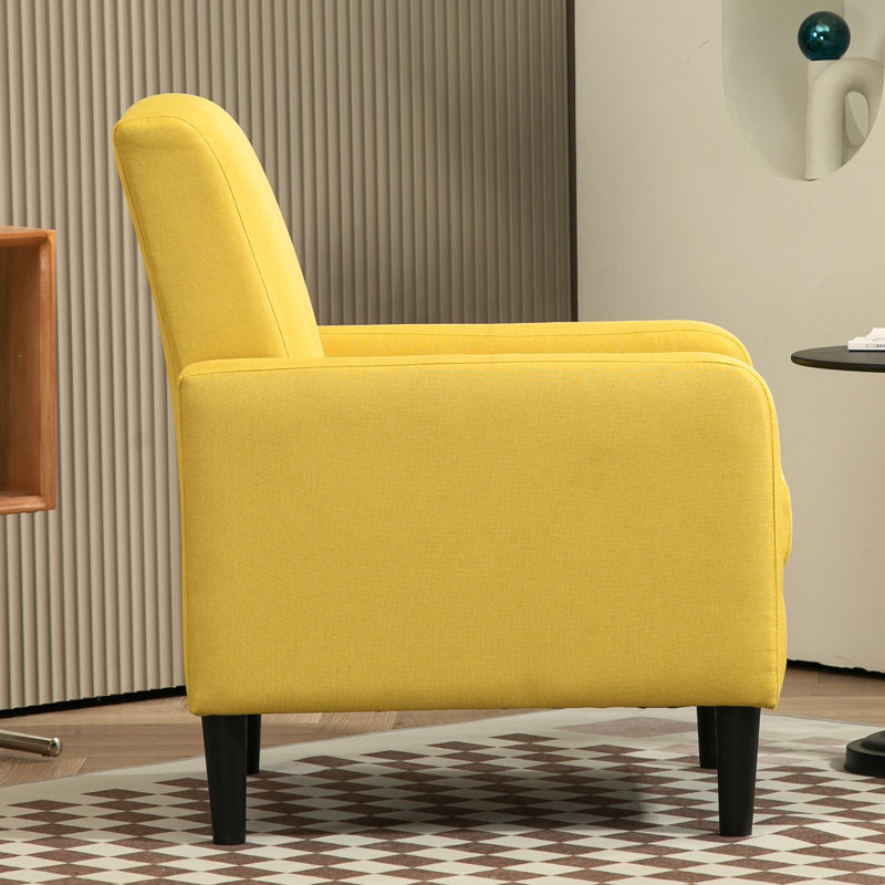 upholstery 26.2'' wide armchair, Mustard Yellow Polyester