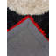 Tapis écologiques à poils longs touffetés à la main Abrielle - 8 pi x 8 pi, de couleur rouge ivoire, de conception géométrique moderne, de tapis épais antidérapants faits à la main pour le salon, la chambre à coucher-640661087