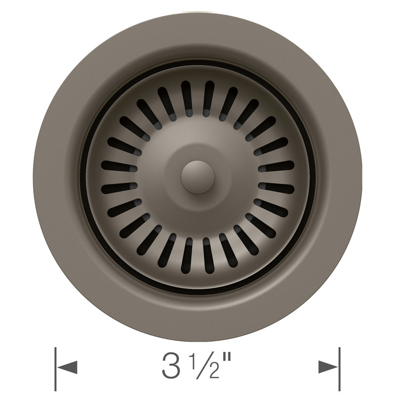 SILGRANIT-Matched Metal Sink Basket Strainer, Volcano Gray