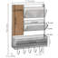 Wall Mail Organiser With Key Hooks, Wall Baskets and Mail Storage-880165434