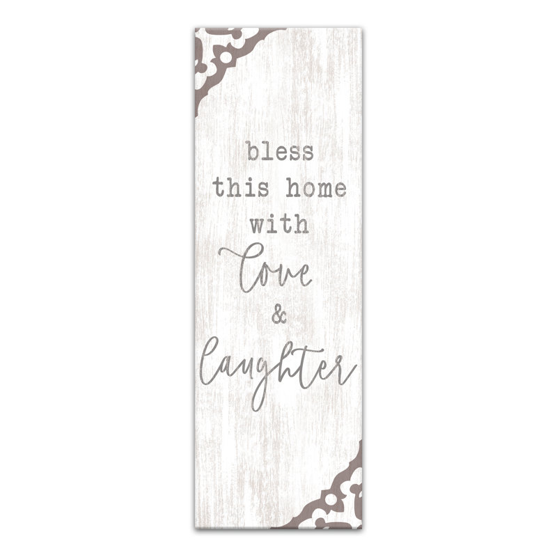 «Bless This Home With Love And Laughter», reproduction sur toile