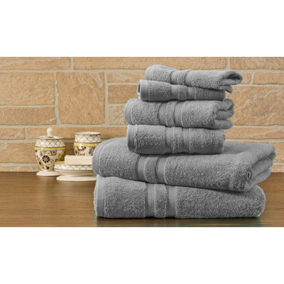 Ensemble de 6 serviettes en coton 100% de qualité égyptienne Bibb Home