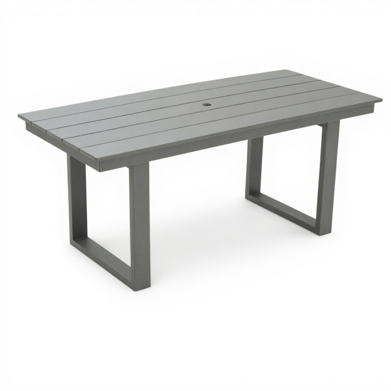 Outdoor Grey Dining Table &Meeting Table, Gray