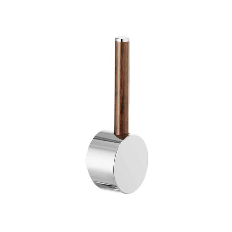 Odin® Pull-Down Prep Faucet with Square Spout, Polished Chrome, Wood Lever