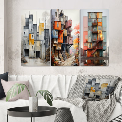 «Winter Warehouse Palette», 3 pièces sur toile