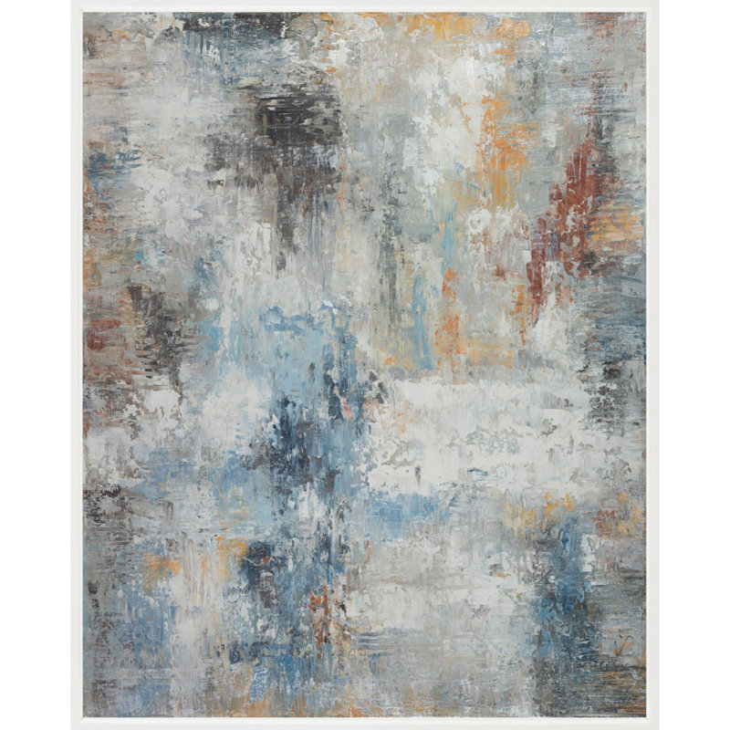 Memoir - peinture sur toile, Laguna encadré blanc
