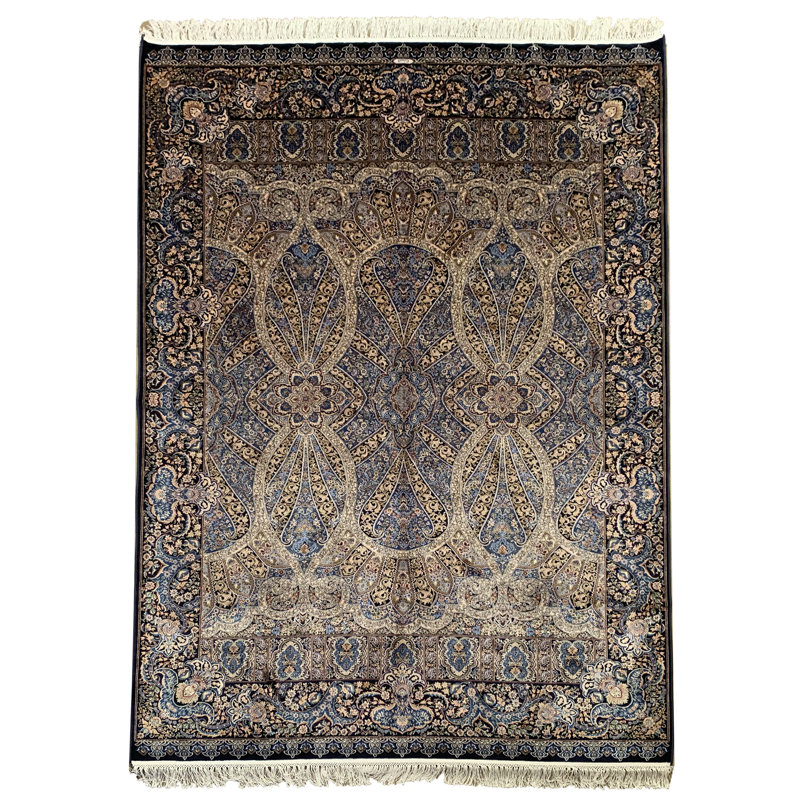Rectangle Machine Tufted Silk Area Rug