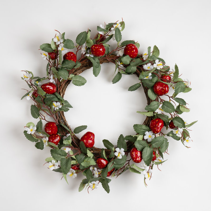 55cm Red Strawberry Wreath