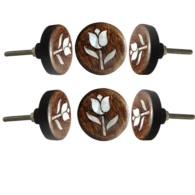 Botanical Flower Tulip 1.7" Round Knob Multipack
